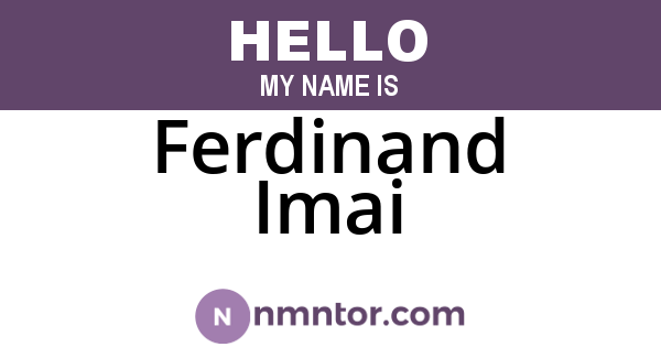 Ferdinand Imai