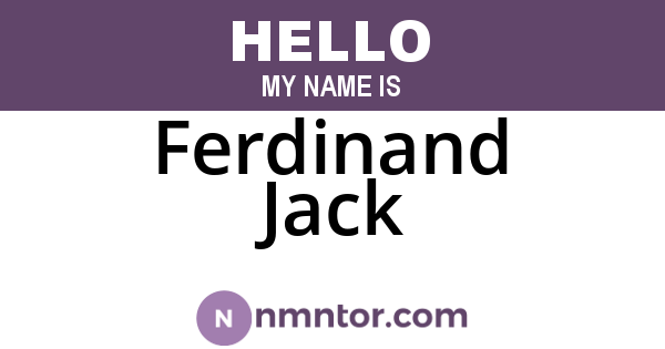 Ferdinand Jack