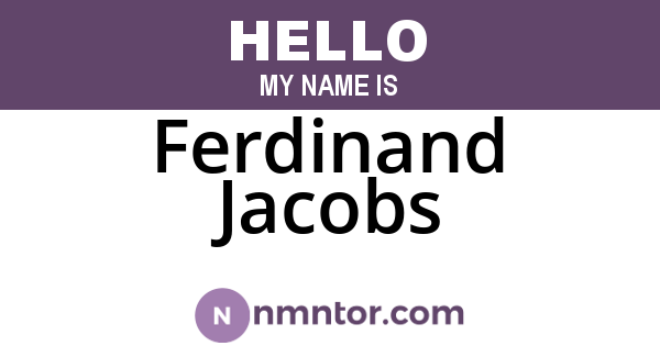 Ferdinand Jacobs