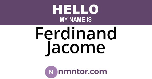 Ferdinand Jacome
