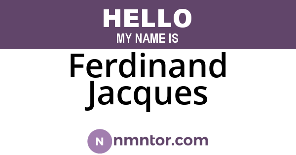 Ferdinand Jacques