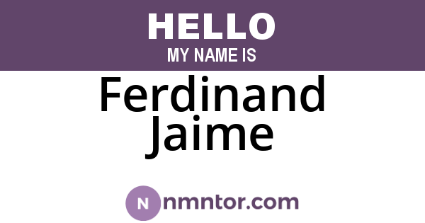 Ferdinand Jaime