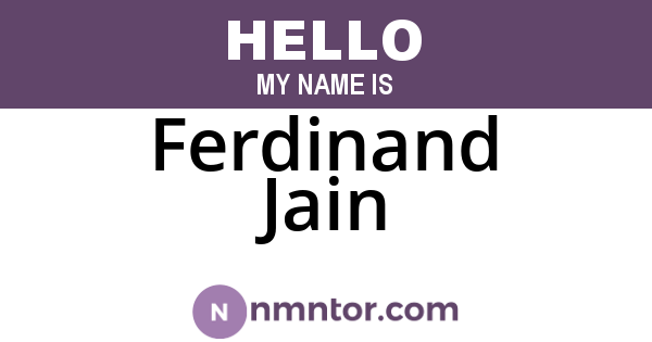 Ferdinand Jain