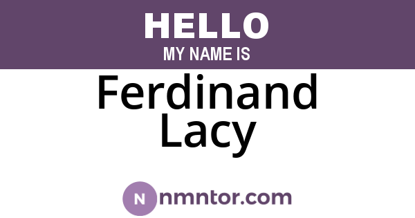 Ferdinand Lacy