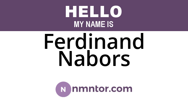 Ferdinand Nabors
