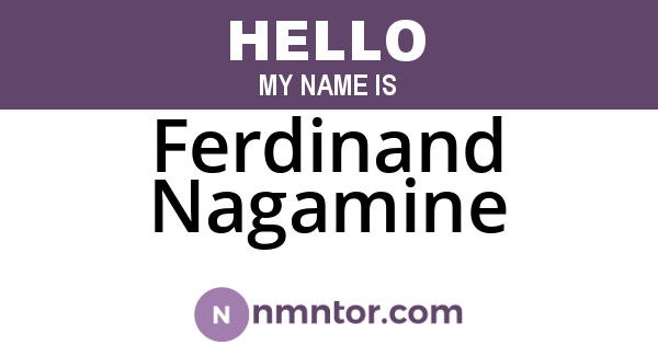 Ferdinand Nagamine