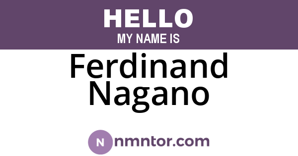 Ferdinand Nagano