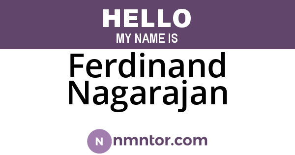 Ferdinand Nagarajan