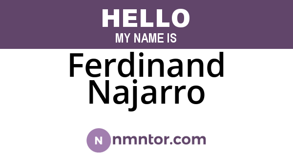 Ferdinand Najarro