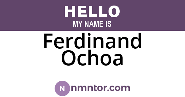 Ferdinand Ochoa
