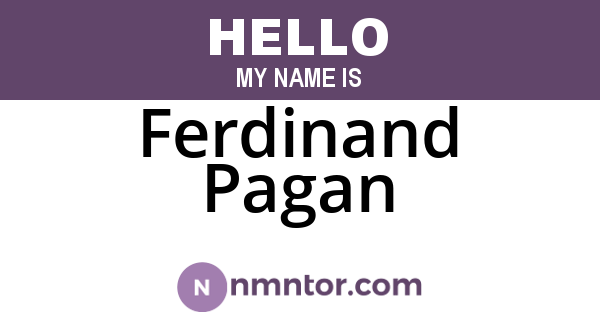 Ferdinand Pagan