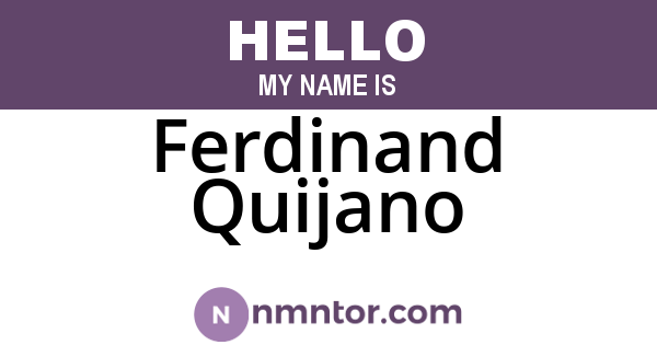 Ferdinand Quijano