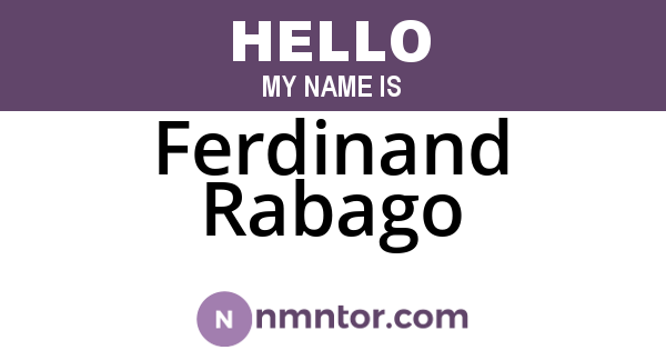 Ferdinand Rabago