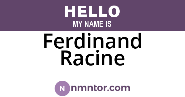 Ferdinand Racine
