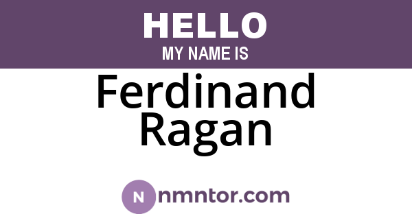 Ferdinand Ragan