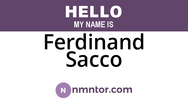 Ferdinand Sacco