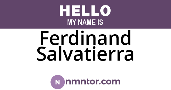 Ferdinand Salvatierra