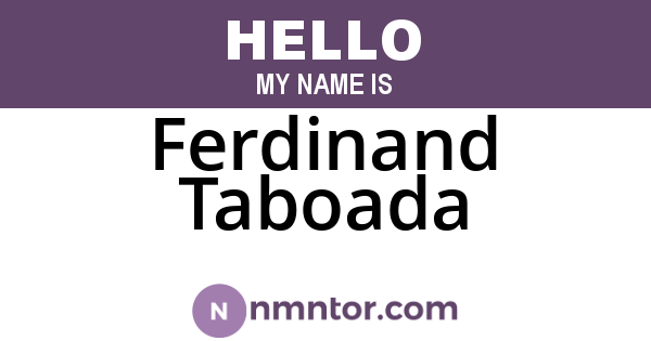 Ferdinand Taboada