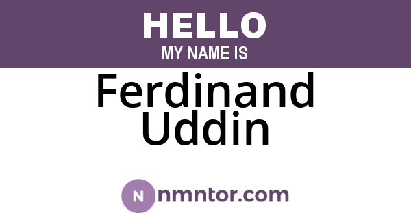 Ferdinand Uddin