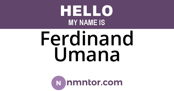 Ferdinand Umana