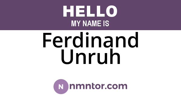 Ferdinand Unruh