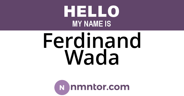 Ferdinand Wada