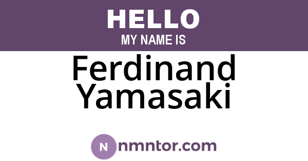 Ferdinand Yamasaki