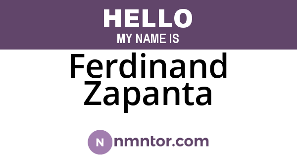 Ferdinand Zapanta