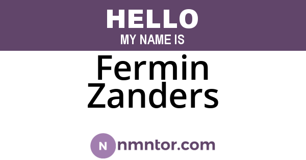 Fermin Zanders