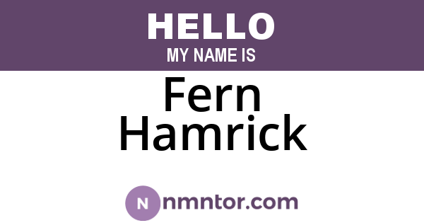 Fern Hamrick