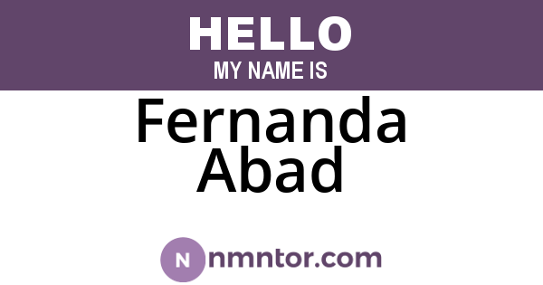 Fernanda Abad