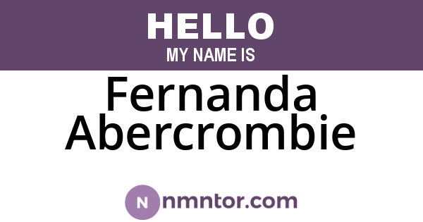 Fernanda Abercrombie