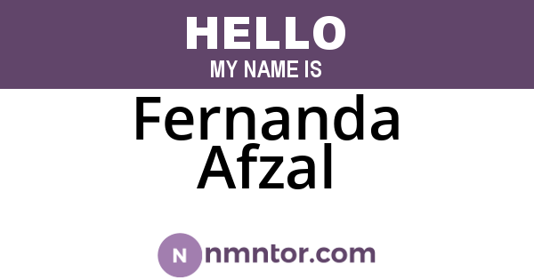Fernanda Afzal