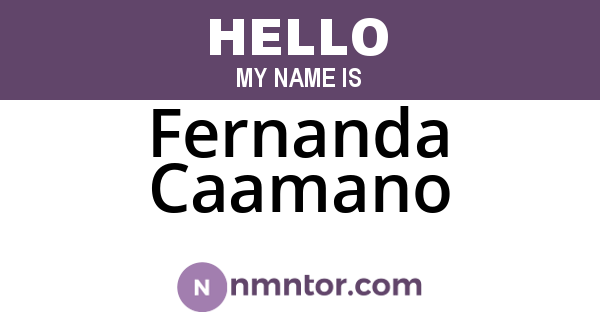 Fernanda Caamano