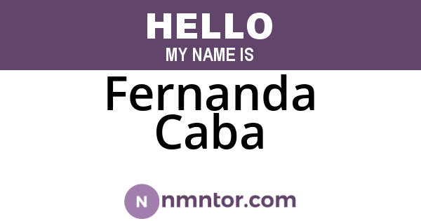 Fernanda Caba