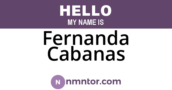 Fernanda Cabanas