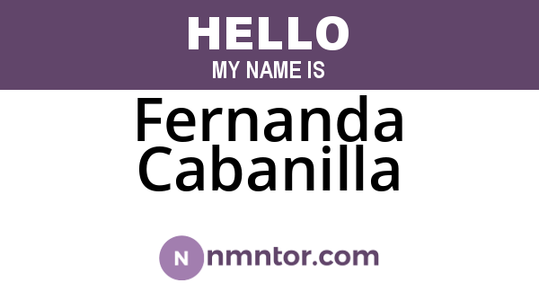 Fernanda Cabanilla