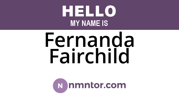 Fernanda Fairchild
