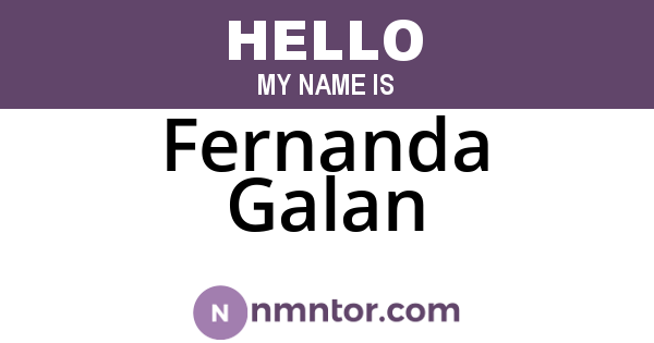 Fernanda Galan