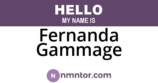 Fernanda Gammage