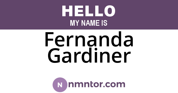 Fernanda Gardiner