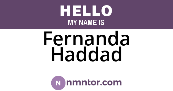 Fernanda Haddad
