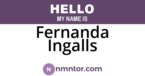 Fernanda Ingalls