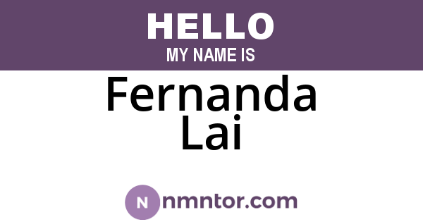 Fernanda Lai