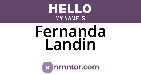 Fernanda Landin