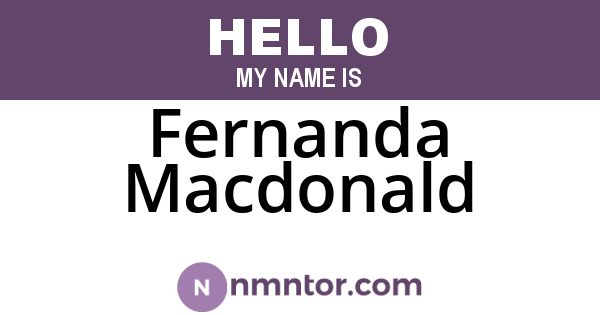 Fernanda Macdonald