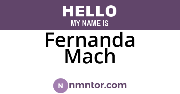 Fernanda Mach
