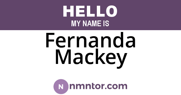 Fernanda Mackey