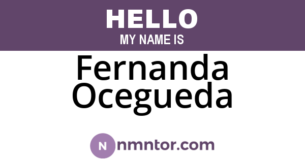 Fernanda Ocegueda