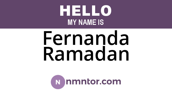 Fernanda Ramadan